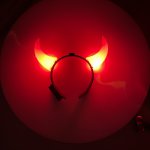 5x Teufelshörner Rot Leuchtend LED