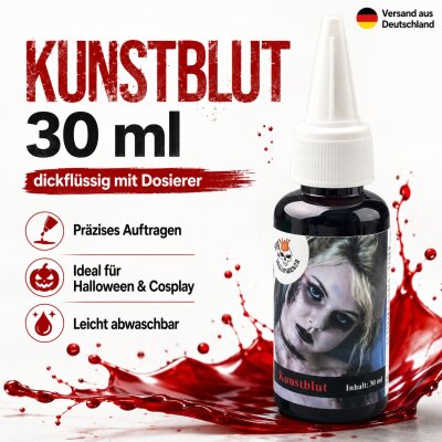 Dickflüssiges Kunstblut 30 ml mit Dosierer –...