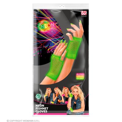 Widmann Netzhandschuhe Neon Grün fingerlos