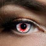 Kontaktlinsen Bloodshot Mini Sclera 6 Monate, 17 mm, Halloween Zombie Vampir Hexe