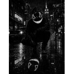 LED Halloween Maske Weiß mit 3 Leuchtmodi – Leuchtende Gruselmaske mit verstellbarem Kopfband, batteriebetrieben, für Halloween, Karneval, Cosplay & Partys