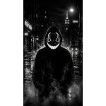 LED Halloween Maske Weiß mit 3 Leuchtmodi – Leuchtende Gruselmaske mit verstellbarem Kopfband, batteriebetrieben, für Halloween, Karneval, Cosplay & Partys