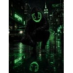 LED Halloween Maske Grün mit 3 Leuchtmodi – Leuchtende Gruselmaske mit verstellbarem Kopfband, batteriebetrieben, für Halloween, Karneval, Cosplay & Partys
