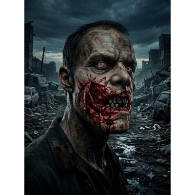 Zombie Schnittwunde Latexwunde mit Mastix-Hautkleber – Realistische SFX Latex-Applikation, wiederverwendbare künstliche Wunde für Halloween, Zombie Kostüm, Horror Make-up, Karneval, Cosplay, Mottoparty, Theater, Film, Spezialeffekte & Maskenbildner Zubehö