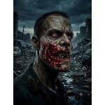 Zombie Schnittwunde Latexwunde mit Mastix-Hautkleber – Realistische SFX Latex-Applikation, wiederverwendbare künstliche Wunde für Halloween, Zombie Kostüm, Horror Make-up, Karneval, Cosplay, Mottoparty, Theater, Film, Spezialeffekte & Maskenbildner Zubehö