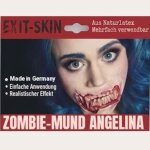 Zombie Mund Angelina Latexwunde mit Mastix-Hautkleber – Realistische SFX Latex-Applikation, wiederverwendbare künstliche Wunde für Halloween, Zombie Kostüm, Horror Make-up, Karneval, Cosplay, Mottoparty, Theater, Film, Spezialeffekte & Maskenbildner Zubeh