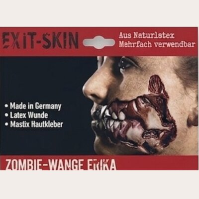 Zombie Wange Erika Latexwunde mit Mastix-Hautkleber...