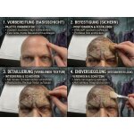 Zombie Nase Latexwunde mit Mastix-Hautkleber – Realistische SFX Latex-Applikation, wiederverwendbare künstliche Wunde für Halloween, Zombie Kostüm, Horror Make-up, Karneval, Cosplay, Mottoparty, Theater, Film, Spezialeffekte & Maskenbildner Zubehör