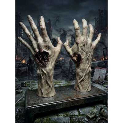 Zombie Hände Latexwunde mit Mastix-Hautkleber – Realistische SFX Latex-Applikation, wiederverwendbare künstliche Wunde für Halloween, Zombie Kostüm, Horror Make-up, Karneval, Cosplay, Mottoparty, Theater, Film, Spezialeffekte & Maskenbild