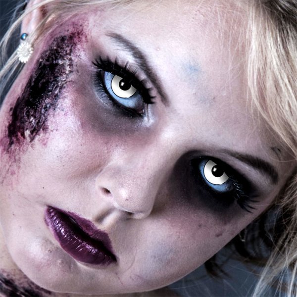 Kontaktlinsen White Manson 3 Monate, Halloween Zombie Vampir