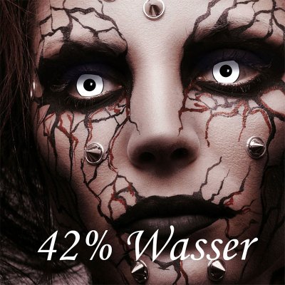 Kontaktlinsen White Manson 3 Monate, Halloween Zombie Vampir