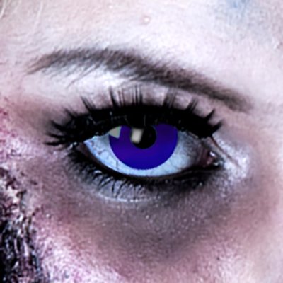 Farbig Blau Kontaktlinsen 3 Monate Blue Elf Halloween Zombie Vampir