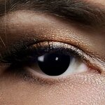 Farbig Schwarz Kontaktlinsen 3 Monate Blind Black Halloween Zombie Vampir