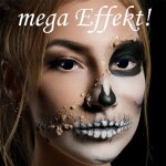 Farbig Schwarz Kontaktlinsen 3 Monate Blind Black Halloween Zombie Vampir