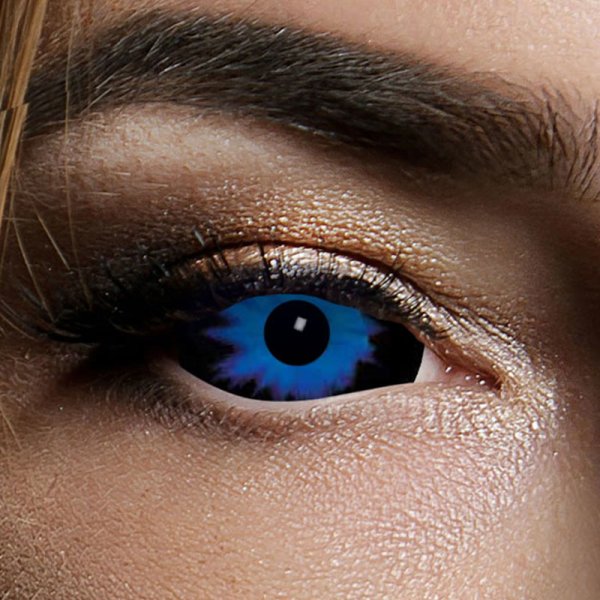 Kontaktlinsen Sclera Blue Demon 6 Monate, 22mm