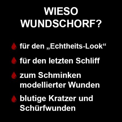 Wundschorf 15 ml inkl. grobem Schwamm – Dickflüssiges Krustenblut/Kunstblut für Halloween Make-up, Zombie, Vampir, Horror Wunden, Cosplay, Fasching & SFX