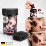 Wundschorf 15 ml inkl. grobem Schwamm – Dickflüssiges Krustenblut/Kunstblut für Halloween Make-up, Zombie, Vampir, Horror Wunden, Cosplay, Fasching & SFX