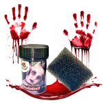 Wundschorf 15 ml inkl. grobem Schwamm – Dickflüssiges Krustenblut/Kunstblut für Halloween Make-up, Zombie, Vampir, Horror Wunden, Cosplay, Fasching & SFX