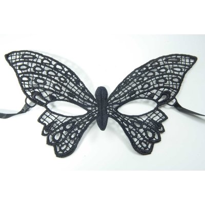 Schwarze Stoffmask Butterfly