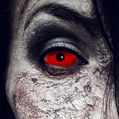 Kontaktlinsen Red Devil Sclera 6 Monate, 22mm Halloween,...