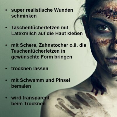 Latexmilch Weiß Kunsthaut 100ml King Of Halloween Wunden Narben