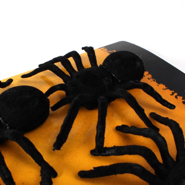 Kunststoff-Spinnen schwarz 4er Set