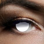 Kontaktlinsen Blind White 3 Monate, Halloween Zombie Vampir, weiß