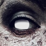 Kontaktlinsen Blind White 3 Monate, Halloween Zombie Vampir, weiß