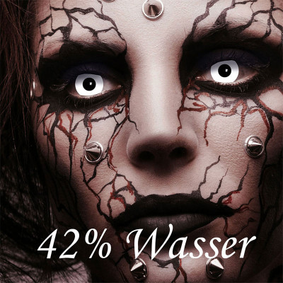 Kontaktlinsen White Zombie 1 Woche, Halloween Zombie Vampir