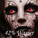Kontaktlinsen Red Devil 1 Woche, Halloween Zombie Vampir, Rot