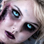 Kontaktlinsen Ice Blue 1 Woche, Halloween Zombie Vampir