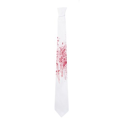blutige Krawatte weiß
