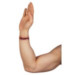 Latex-Applikation Fleischwunde genäht