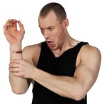 Latex-Applikation Fleischwunde genäht