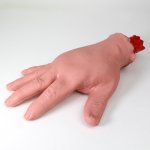 Blutige Latex Hand Halloween Deko/Accessoire für Zombies ca.12cm