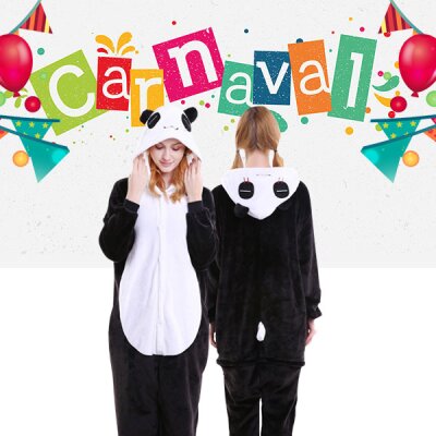 Jumpsuit Onesie Overall Schlafanzug Panda XL