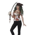 Smiffys Zombie Pirate Wench T-Shirt