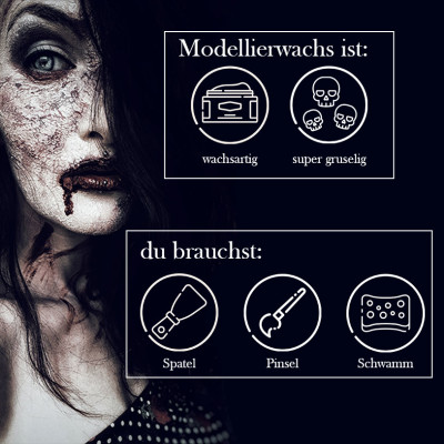 King of Halloween Modellierwachs 30g Nude