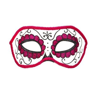 Augenmaske rosa Dia de los Muertos unisex für...