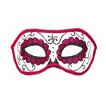 Augenmaske rosa Dia de los Muertos unisex für Halloween und Fasching venezianischer Stil