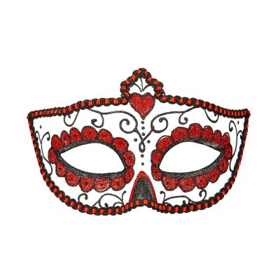Augenmaske rot Dia de los Muertos unisex für...