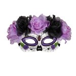 Augenmaske Rosen Sugar Skull lila