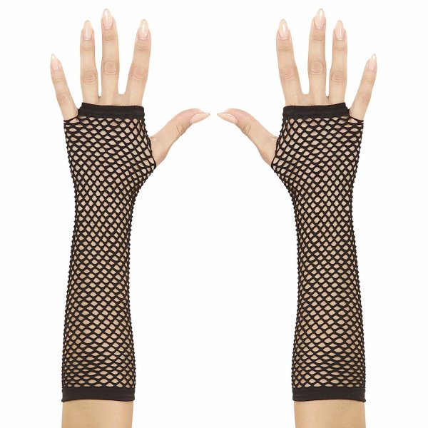 Fingerlose Netzhandschuhe Schwarz