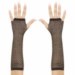 Fingerlose Netzhandschuhe Schwarz