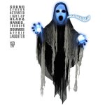 Unheimlicher Reaper mit leuchtendem Kopf ca. 153 cm