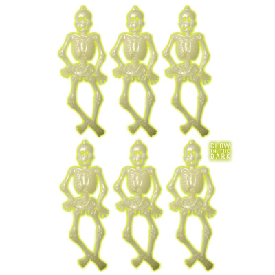 Neon Skelett Set ca. 15 cm 6 Stk.