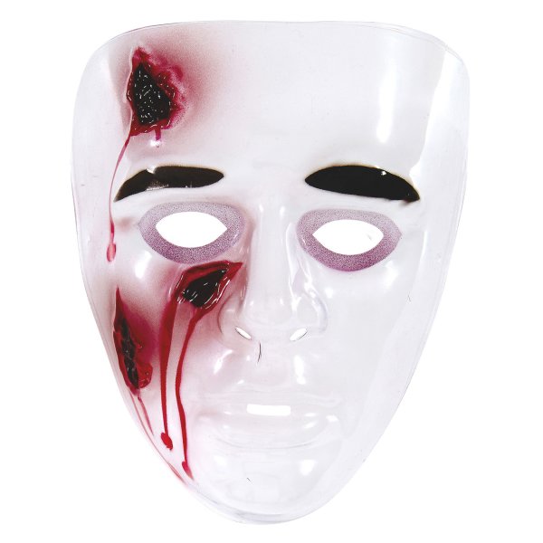 Weiße PVC Maske Blutige Wunden