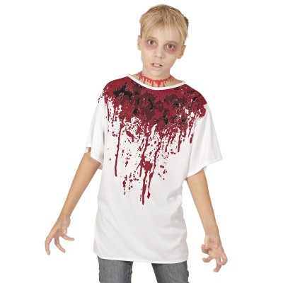 Kinder-Shirt blutverschmiert