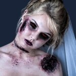 Kontaktlinsen Sclera Black Stich 6 Monate