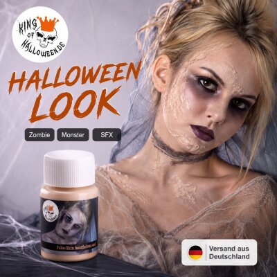 Latexmilch Nude 28,3 ml – Flüssiglatex Kunsthaut für SFX Make-up, Wunden, Narben & 3D-Effekte – Halloween, Zombie, Cosplay, Fasnacht, Karneval, Theater & Mottoparty